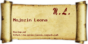 Mojszin Leona névjegykártya